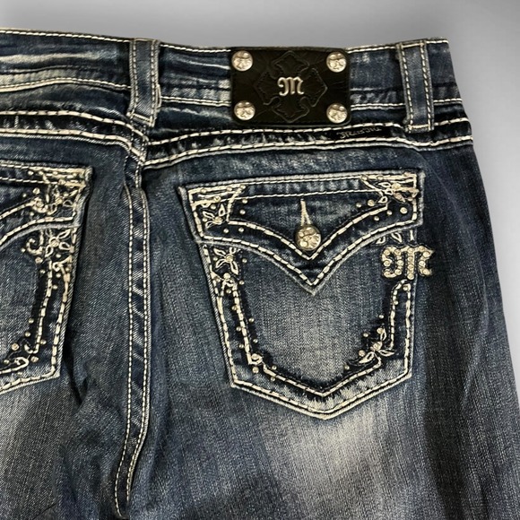 MISS ME Women's Dark Wash Straight Bootcut Jeans JE5359E3R Size 31 | EUC - Picture 6 of 6